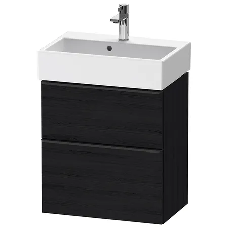 Duravit D-Neo Тумбочка подвесная компакт, раковина, 1 ящик, цвет: Black Oak