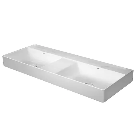 Duravit DuraSquare Раковина подвесная, с отметками на 2 отв, двойная, без перелива, цвет: белый
