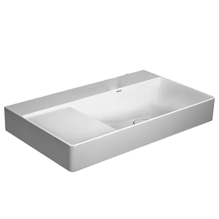 Duravit DuraSquare Раковина подвесная, Dx, с отметками на 2 отв, без перелива, с крепежом, цвет: белый