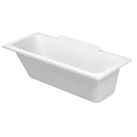 Duravit DuraStyle Ванна, прямоугольная, встраиваемая или версия с панелями и ножками, с наклоном для спины слева, цвет: белый