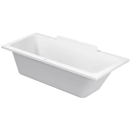 Duravit DuraStyle Ванна, прямоугольная, встраиваемая или версия с панелями и ножками, с наклоном для спины справа, цвет: белый
