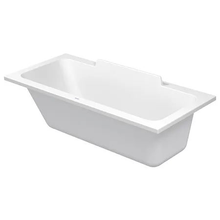 Duravit DuraStyle Ванна, прямоугольная, встраиваемая или версия с панелями и ножками, с наклоном для спины слева, цвет: белый