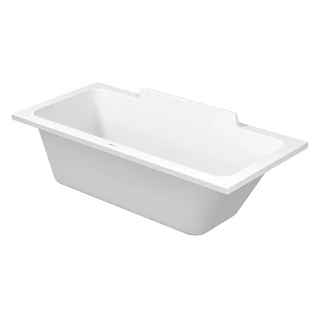 Duravit DuraStyle Ванна, прямоугольная, встраиваемая или версия с панелями и ножками, с наклоном для спины справа, цвет: белый