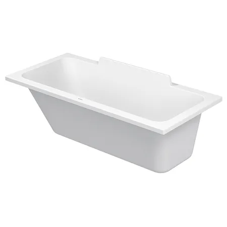 Duravit DuraSquare Ванна, прямоугольная, встраиваемая или версия с панелями и ножками, с наклоном для спины слева, цвет белый наклоном для спины справа, цвет: белый