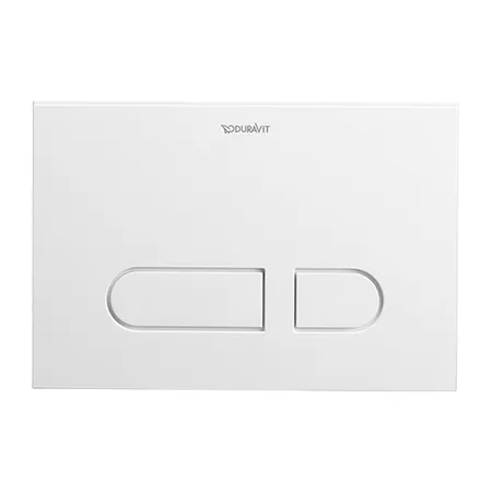 Duravit DuraSystem А1 Клавиша смыва для унитаза, двойной смыв, фронтальная пластина, цвет: белый