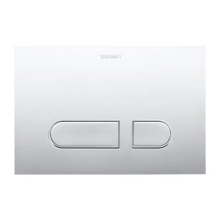 Duravit DuraSystem А1 Клавиша смыва для унитаза, двойной смыв, фронтальная пластина, цвет: хром