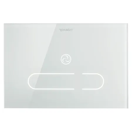 Duravit DuraSystem А2 Клавиша смыва стеклянная, сенсорная с ИК-датчиком, двойной смыв, цвет: стекло белое