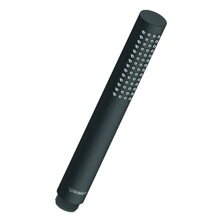 Duravit Душ-цилиндр, соединительная резьба 1/2“, силиконовые накладки для упрощения очистки, Режим душа: Дождевая, цвет: черный матовый