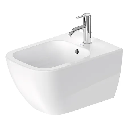 Duravit Happy D.2 Биде подвесное с 1 отв под смеситель, с креплением, цвет: белый