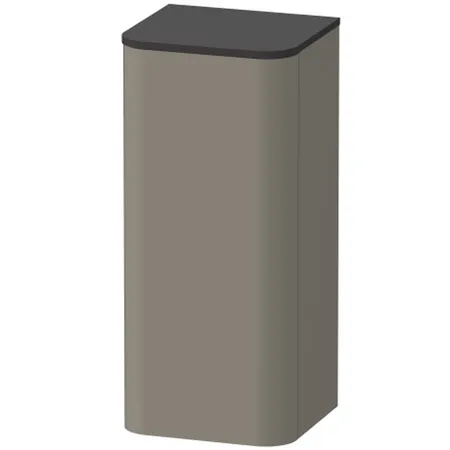 Duravit Happy D.2 Plus Пенал подвесной 1 дверь, 2 стекл. полки, DX, цвет: stone grey satin matt
