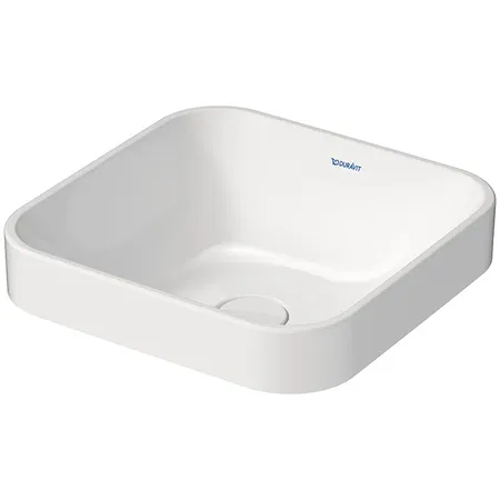 Duravit Happy D.2 Plus Раковина накладная, без перелива, с выпуском, с керамической крышкой, WonderGliss, цвет: белый