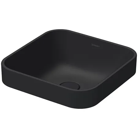 Duravit Happy D.2 Plus Раковина накладная, без перелива, с выпуском, с керамической крышкой, цвет: Anthracite matt