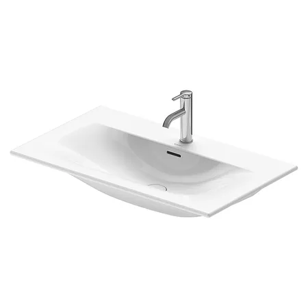 Duravit Happy D.2 Plus Раковина подвесная, с 2 отв, выпуск с керамической крышкой, WonderGliss, цвет: белый