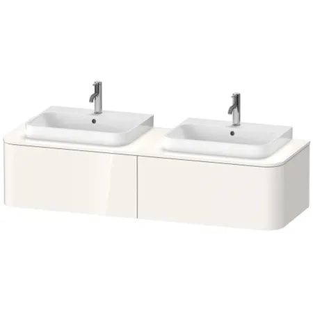 Duravit Happy D.2 Plus Тумба подвесная, с 2 раковинами и 2 ящиками, цвет: белый глянцевый
