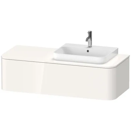 Duravit Happy D.2 Plus Тумба подвесная, с раковиной и 1 ящиком, DX, цвет: белый глянцевый