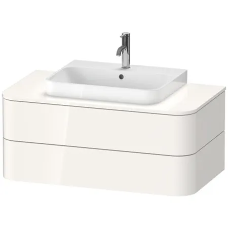 Duravit Happy D.2 Plus Тумба подвесная, с раковиной и 2 ящиками, цвет: белый глянцевый