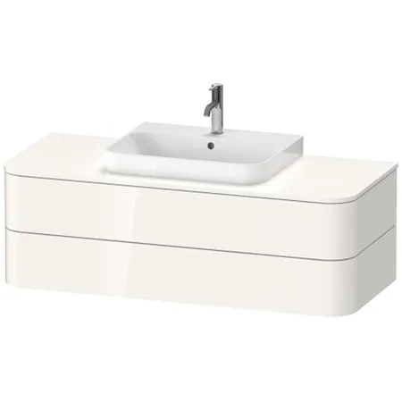 Duravit Happy D.2 Plus Тумба подвесная, с раковиной и 2 ящиками, цвет: белый глянцевый