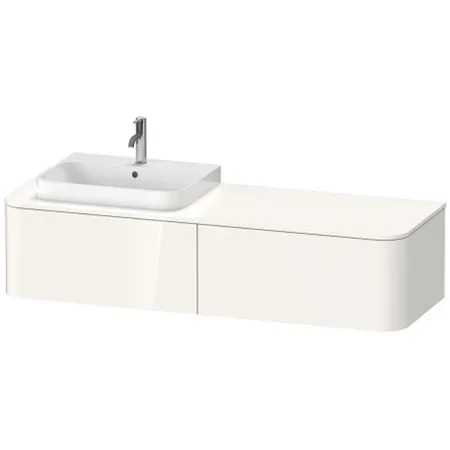 Duravit Happy D.2 Plus Тумба подвесная, с раковиной и 2 ящиками, SX, цвет: белый глянцевый