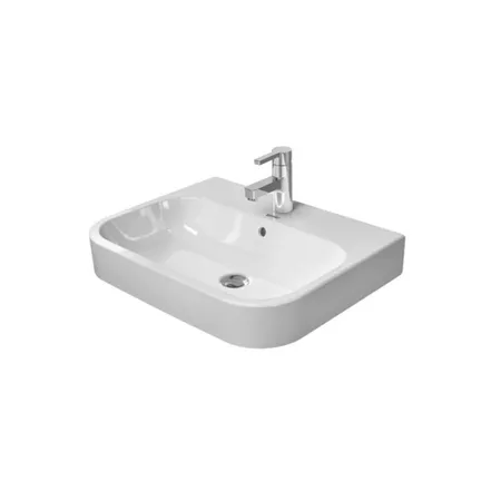 Duravit Happy D.2 Раковина, встраиваемая сверху, 1 отв, со слив-переливом, с креплением, цвет: белый