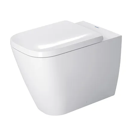 Duravit Happy D.2 Унитаз напольный, пристенный вариант, для независимого подключения воды, включая крепление, HygieneGlaze, цвет: белый