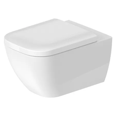 Duravit Happy D.2 Унитаз, подвесной, безободковый, с сиденьем, с креплением, цвет: белый