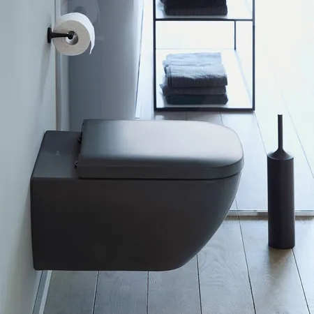 Duravit Happy D.2 Plus Унитаз подвесной rimless, вкл. крепление Durafix, с покрытием WG, цвет: антрацит матовый