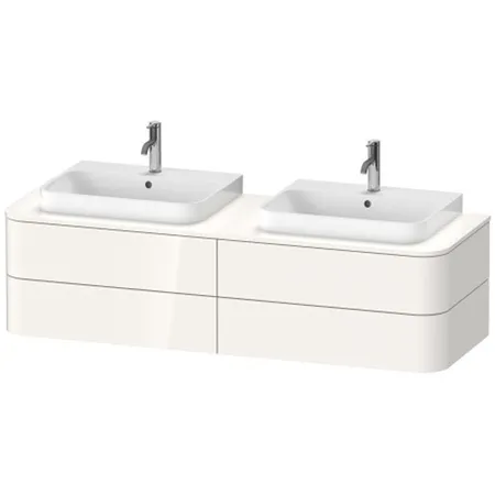 Duravit Happy D.2 Plus Тумба подвесная, с 2 раковинами и 4 ящиками, цвет: белый глянцевый