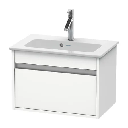 Duravit Ketho Тумба подвесная, с раковиной, 1 выдв. ящик, цвет: белый матовый