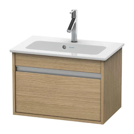 Duravit Ketho Тумба подвесная, с раковиной, 1 выдв. ящик, цвет: дуб европейский