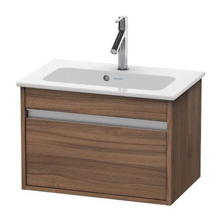 Duravit Ketho Тумба подвесная, с раковиной, 1 выдв. ящик, цвет: орех натуральный