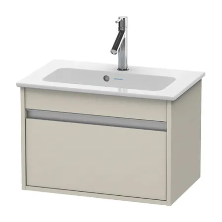 Duravit Ketho Тумба подвесная, с раковиной, 1 выдв. ящик, цвет: cеро-коричневый