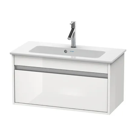 Duravit Ketho Тумба подвесная, с раковиной, 1 выдв. ящик, цвет: белый глянцевый