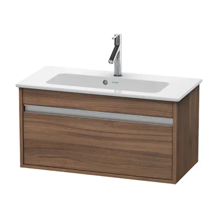 Duravit Ketho Тумба подвесная, с раковиной, 1 выдв. ящик, цвет: орех натуральный