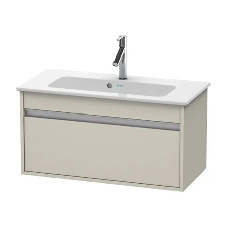 Duravit Ketho Тумба подвесная, с раковиной, 1 выдв. ящик, цвет: серо-коричневый