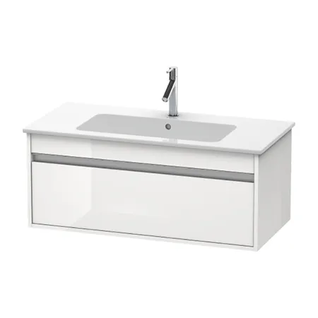 Duravit Ketho Тумба подвесная, с раковиной, 1 ящик, цвет: белый глянцевый