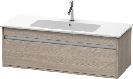 Duravit Ketho Тумба подвесная, с раковиной и 1 ящиком, цвет: сосна серебристая