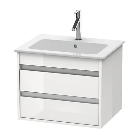 Duravit Ketho Тумба подвесная, с раковиной, цвет: белый глянцевый