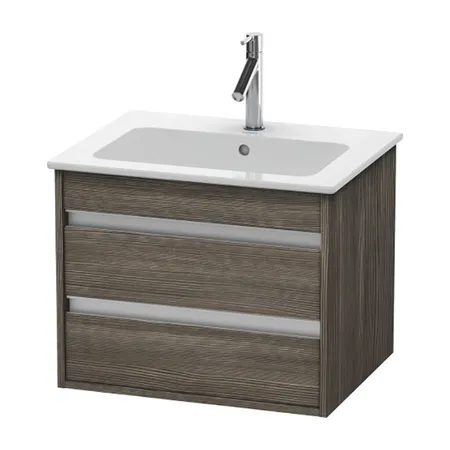 Duravit Ketho Тумба подвесная, с раковиной, цвет: сосна коричневая