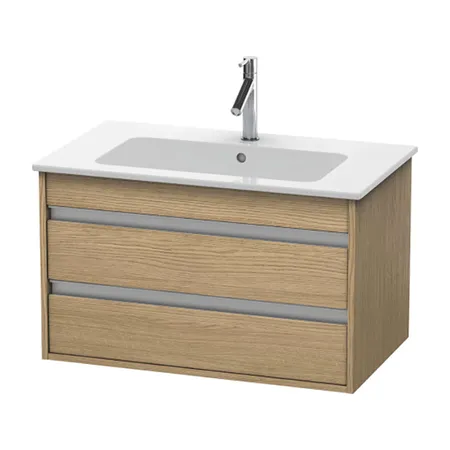 Duravit Ketho Тумба подвесная, с раковиной, с 2 выдв.ящиками, цвет: дуб европейский