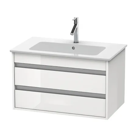 Duravit Ketho Тумба подвесная, с раковиной, с 2 выдв.ящиками, цвет: белый глянцевый