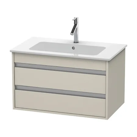 Duravit Ketho Тумба подвесная, с раковиной, с 2 выдв.ящиками, цвет: серо-коричневый