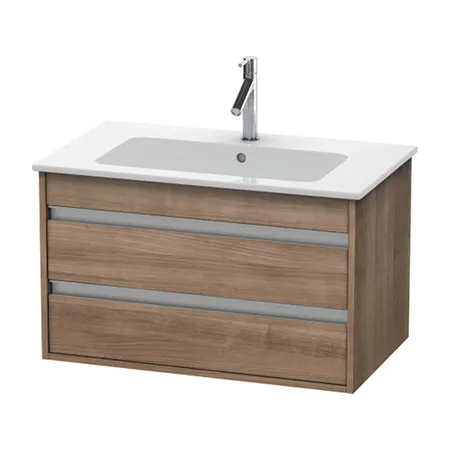 Duravit Ketho Тумба подвесная, с раковиной, с 2 выдв.ящиками, цвет: тичинская вишня