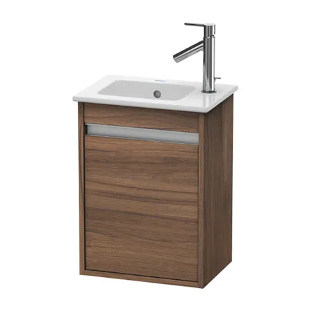 Duravit Ketho Тумба подвесная, с раковиной, с 1 дверка, цвет: орех натуральный