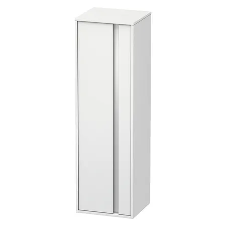 Duravit Ketho Шкаф высокий, 1 дверка левая, 2 стекл полки, 1дерев полка, подвесной, цвет: белый матовый