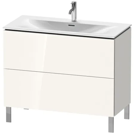 Duravit L-Cube База напольная с раковиной, 2 ящика, цвет: глянцевый белый