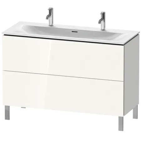Duravit L-Cube База напольная с раковиной, 2 ящика, цвет: глянцевый белый