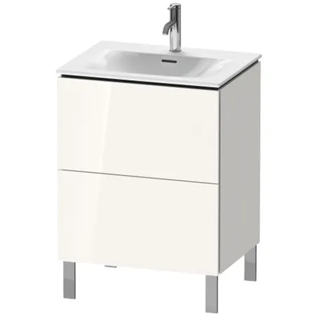 Duravit L-Cube База напольная с раковиной, 2 ящика, цвет: глянцевый белый