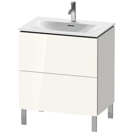 Duravit L-Cube База напольная с раковиной, 2 ящика, цвет: глянцевый белый