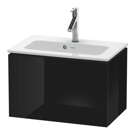 Duravit L-Cube Тумба подвесная, с раковиной и 1 выдв. ящик, цвет: черный глянцевый