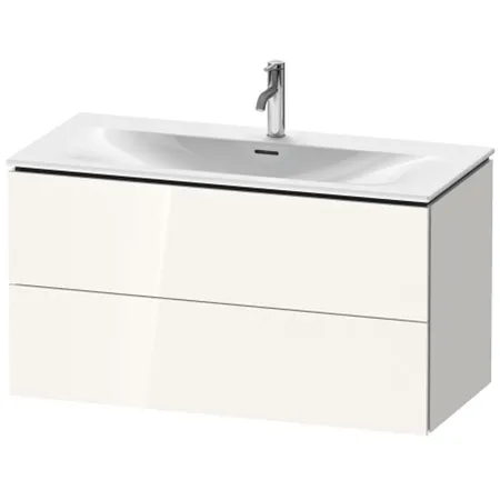 Duravit L-Cube База подвесная с раковиной, 2 ящика, цвет: глянцевый белый